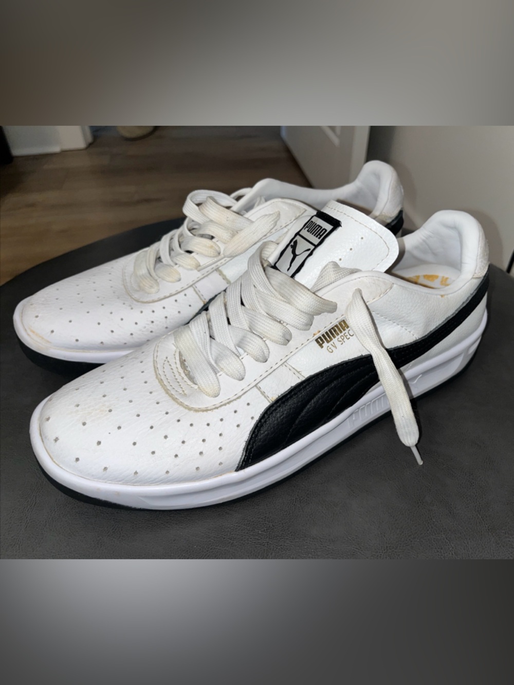 Puma White and Black Sneakers